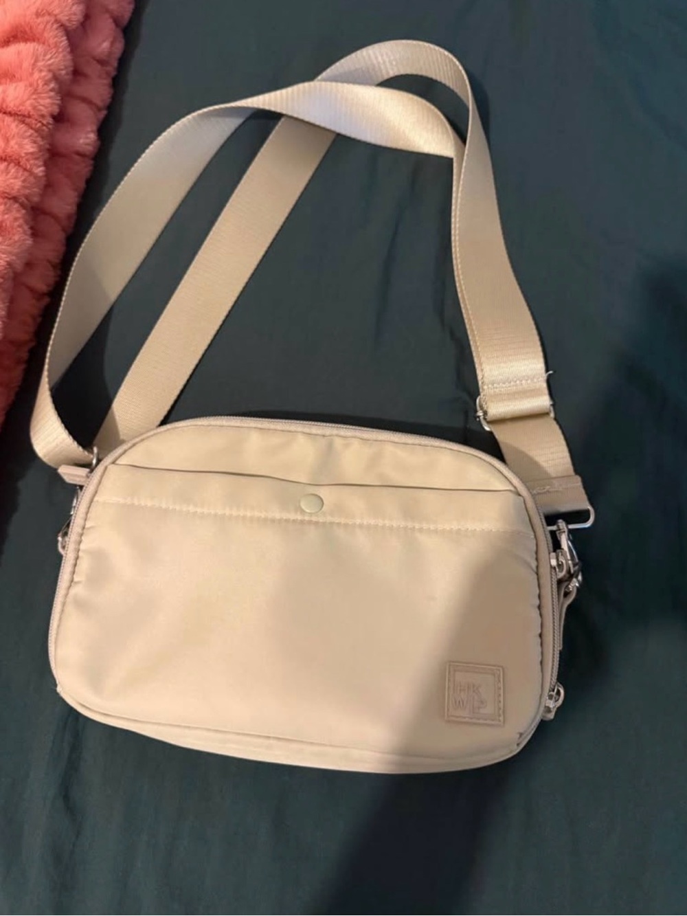Everyday Cream Crossbody Bag with Adjustable Strap
